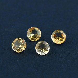 Citrino Natural Cabujón 5x5 mm, Gema Redonda de Corte Brillante para Joyería, Sanación de Chakras, Amarillo - Product Image 3