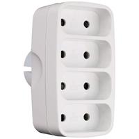 Adaptateur multiprise 4 voies Pheiyon, 230V max 1380W, prise européenne 2 broches avec protection enfant, CE RoHS, pour la maison, le bureau, vente en gros
