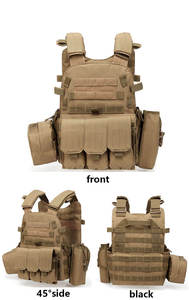 Gilet tattico di sicurezza tattico nero personalizzato con giubbotto tattico di supporto per piastre di sistema Molle - Product Image 5