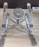 Support pour ordinateur portable pliable et réglable en alliage d'aluminium D2570 avec ventilateur