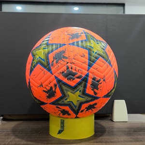 ลูกฟุตบอลมาตรฐานอย่างเป็นทางการ ขนาด 5  โลโก้สั่งทำ  หนัง PU  แบบเชื่อมด้วยความร้อน - Product Image 5
