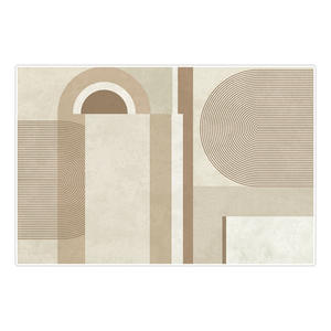 Nordic Style Living Room Rug <b>Rectangle</b> Geometric Pattern Thick Imitation Cashmere Home Use Creamy Sofa <b>Coffee</b> <b>Table</b> Rug - Product Image 2