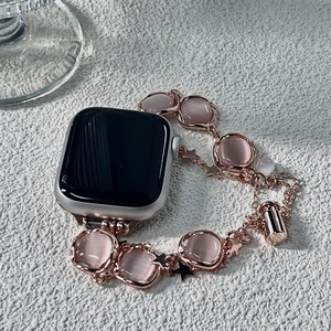 Correa de reloj con dije de estrella y piedra ojo de gato, pulsera de cadena deslizante ajustable, repuesto para reloj inteligente para mujer - Product Image 3