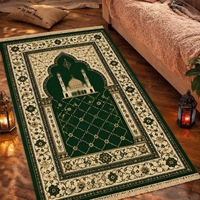 Muslimischer Gebetsteppich Islamische Anbetungsmatte Moschee-Muster Gebetsteppich mit Quasten für Heimgebet