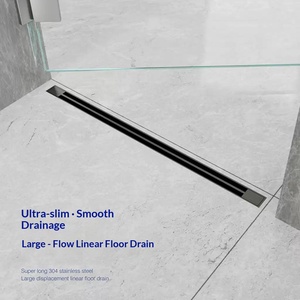 Rejilla de drenaje lineal de acero inoxidable 304 de 32 mm para baño, tira larga, antiolor, resistente a la corrosión, lujo ligero FL-DL Anti-O - Product Image 1