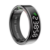 Anneau intelligent R11 avec écran, charge sans fil, contrôle gestuel, moniteur de fréquence cardiaque, compteur de pas, tracker de fitness pour hommes