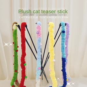 Đồ chơi thú cưng tự chơi tương tác hình sâu bướm sọc mềm mại, phát ra tiếng kêu, giúp mèo tự vui chơi - Product Image 2