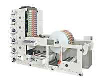 Machine d'impression flexographique pour gobelets en papier, imprimante haute précision 5 couleurs, largeur de rouleau 660-950 mm, traitement Corona, séchage UV