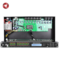 Procesador de Audio DSP de 4 Entradas y 8 Salidas con Software de Delay y EQ, Procesador Digital Profesional para Altavoces de Sistemas de Sonido