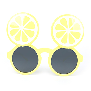 Occhiali da sole Flip-Top leggeri stile limone giallo PC Beige arancio oro trasparente bianco rosso sfumature bianche - Product Image 6