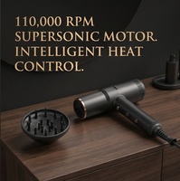 Sèche-cheveux ionique BLDC haute vitesse 110000 tr/min, moteur sans balais, 3 vitesses, portable, pour camping-car et hôtel, 1875W-2000W, buse magnétique