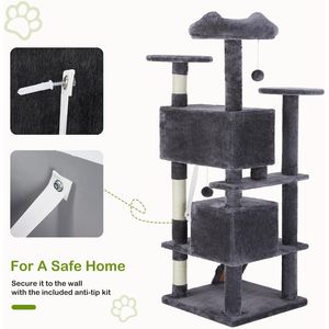 Casa per animali domestici multilivello con torre per gatti da 54 pollici - Product Image 5