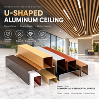 Penutup Aluminium Berbentuk U Tahan Air untuk Aula Pameran Museum Sains Desain Modern Ringan Ukuran Kustom Pasokan Grosir