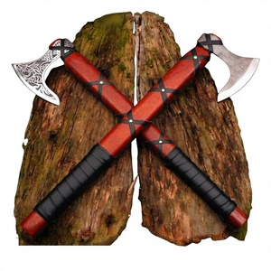 Wholesale Custom Handmade Hand Forged Stainless Steel Tomahawks <b>Wood</b> Handle Customized Industrial Grade <b>Axe</b> for Outdoor Camping - Product Image 6