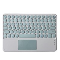 En çok satan 2.4Ghz Mini kablosuz Touchpad klavye ergonomik multimedya klavye taşınabilir şarj edilebilir klavye