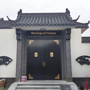 Piastrelle in Ceramica Verde Antico Finitura Opaca Antiscivolo 200x200mm per Decorazione Tetto di Cortili e Padiglioni Stile Antico - Product Image 4