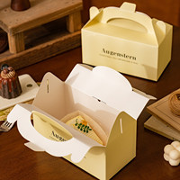 Boîte en carton élégante pastel à pignon pour tranches de gâteau, idéale pour pâtisseries, gâteaux roulés, desserts, mariages, anniversaires, plats à emporter et traiteur