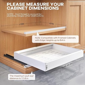 <span class=keywords><strong>Étagère</strong></span>s de cuisine <span class=keywords><strong>à</strong></span> roulettes avec séparateurs, tiroirs coulissants pour couvercles de casseroles, organisateur de placard sans perçage, organisateur de placard coulissant pour armoires - Product Image 3
