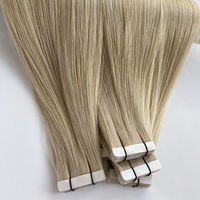 Extensions de cheveux à bandes adhésives, mèches de cheveux humains pour salon, extensions à bandes adhésives pour allongement, 100% cheveux humains, extensions blondes à bandes adhésives