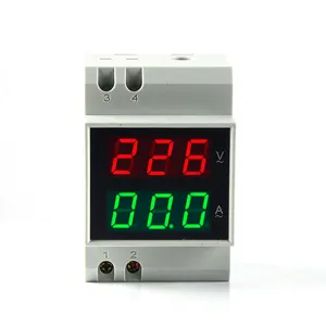 Digital Meter AC 80-300V 0-100.0A Din Rail LED Voltage Current Meter Voltmeter Ammeter D52-2047