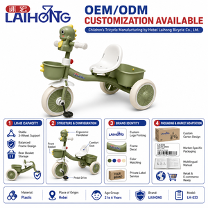 Nouveau modèle <span class=keywords><strong>de</strong></span> tricycle à pédales durable pour enfants <span class=keywords><strong>de</strong></span> 2 à 6 ans, cadre en acier à haute teneur en carbone avec matériau plastique pour les garçons et les filles - Product Image 5