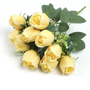 Vintage Hochzeit Rose Bouquet Blume Ein zweig mehrköpfige Seide Rose Arrangement Blume