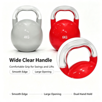 Haltères de musculation personnalisés avec logo, kettlebells en acier galvanisé, kettlebells de compétition en fonte