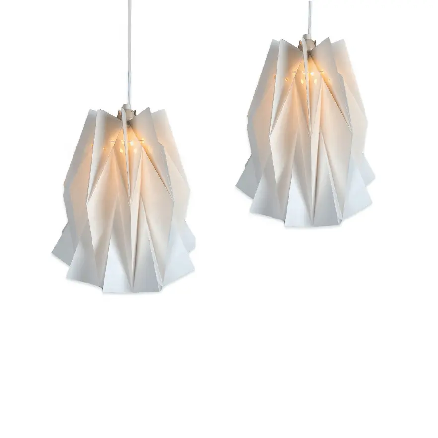Chinese handmade white pendant paper lamp shade Origami lantern