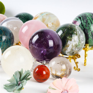 Sỉ buôn pha lê, đồ chạm khắc pha lê, quả cầu thạch anh tím, quả cầu thạch anh hồng, giá đỡ trang trí nhà cửa - Product Image 5
