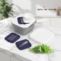 Keuken Salade Gereedschap - Multifunctionele Plastic Handmatige Snijder Natte Fruit Afgietbak Lemmet Snijder Groente Rasp & Hakmes