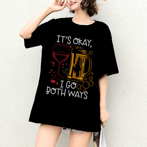 Va bene, vado in entrambe le direzioni t-shirt stampate per donne e uomini divertenti magliette estive stile stile Unisex t-shirt girocollo Damen - Product Image 1
