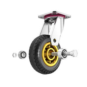 Hochleistungs-Gummi-Lenkrad Schwenkbare Lenk rollen Doppel lager - Product Image 5