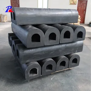 H200xW100xL1000mm High Quality Jetty Fender Marine Rubber D Shape Dock Bumper