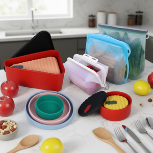 Custom Silicone <b>Bag</b>,BPA Free Leakproof Food Grade Silicone Storage <b>Bags</b>,silicone <b>Bags</b> for Girls - Product Image 6