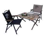 Ensemble table et chaises pliantes en gros, cadre métallique, résistant aux intempéries, portable, pour camping, pêche, barbecue, pique-nique, salle de sport, extérieur, logo personnalisé, pliable