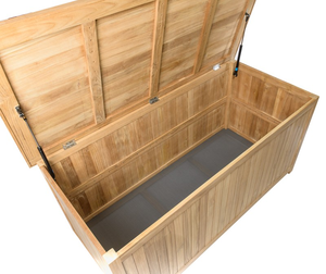 Extra Large Boîte de <span class=keywords><strong>Rangement</strong></span> Extérieure en Bois Massif-Boîte de Jardin Imperméable pour Coussins de Meubles de Patio, Jouets, Outils - Product Image 4