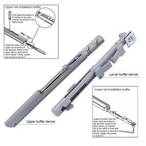 Roues Chambre à coucher Conception de roulement à billes Système de rouleau supérieur réglable avec amortisseur de porte coulissante Mécanisme de fermeture en douceur pour garde-robe - Product Image 4