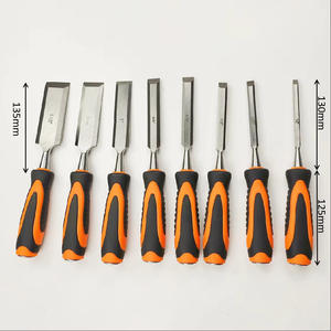 Wholesale Price Handmade Woodworking Steel Carving <strong>Chisel</strong> <strong>Set</strong> Professional <strong>Wood</strong> Flat <strong>Chisel</strong> With Plastic <strong>Handle</strong> - Product Image 2