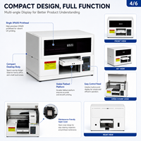 Impresora UV de Inyección de Tinta Continua 3060 en Oferta, Impresora Digital A4 XP600 Automática de Escritorio para Tarjetas de Identificación con Tinta UV