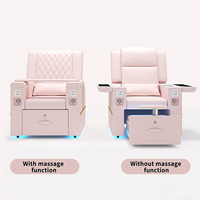 Sillón de Pedicura de Alta Calidad en Cuero Verde, Sillón de Manicura de Lujo con Masaje Eléctrico, Muebles de Salón, Sillón de Spa para Pies Dai Ling