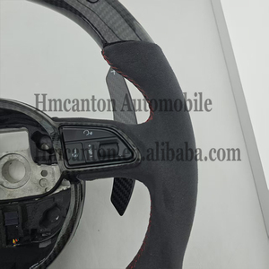 Hot Selling Quality Carbon Fibre Alcantara LED Paddle Steering <b>Wheel</b> for Audi A3 A4L A5 A6L A7 Q3 Q5 Car Steering <b>Wheel</b> - Product Image 4