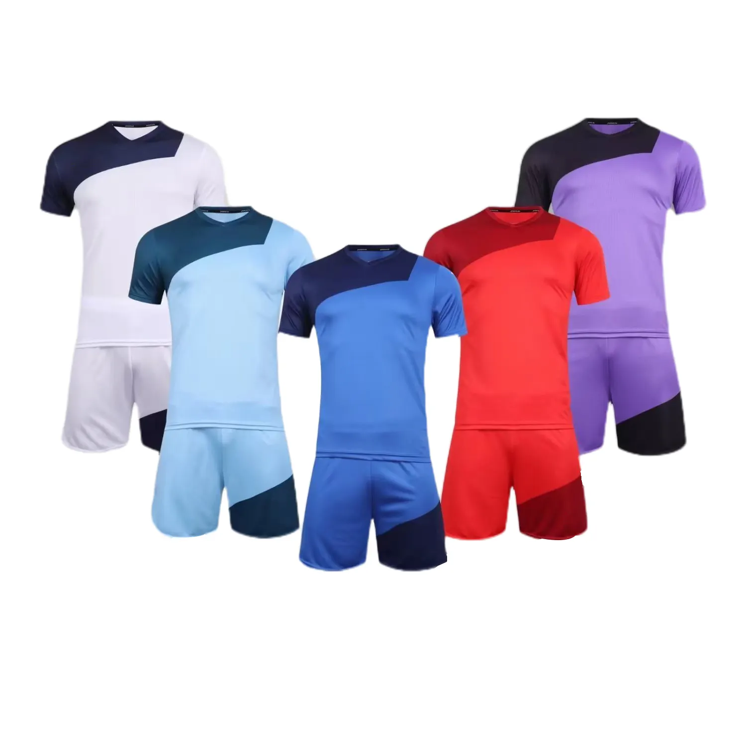 Custom Soccer Uniforms For Men Breathable Camisetas De Futbol Sets Men Custom New Design Soccer Uniform