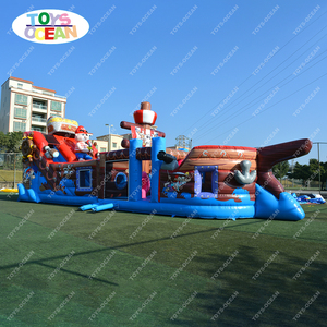 Nhà máy tùy chỉnh thương mại tàu cướp biển <span class=keywords><strong>Inflatable</strong></span> sân chơi trẻ em vui chơi giải trí công viên trả lại trượt <span class=keywords><strong>Combo</strong></span> - Product Image 4