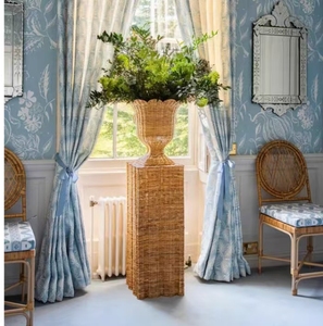 Handgefertigte Rattan-Esstisch-Vasendekoration, Moderner Geflochtener Weidenkorb für Blumen, Luxuriöser XL-Rattankorb - Product Image 2
