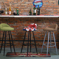 Tabouret de bar moderne vintage FlameGlow J11 avec panneau en acier inoxydable pour la cuisine et la salle de bain