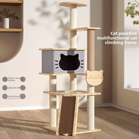 Promotion : Arbre à chat toutes saisons avec lit intégré, villa multi-niveaux et plateforme de saut avec capsule spatiale – Fournitures pour animaux de compagnie d'intérieur
