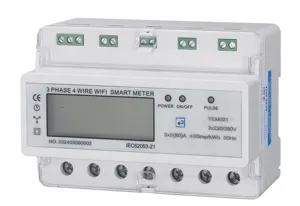 3 Phase 4 Wire 7P WIFI Din Rail Smart Energy Meter With Relay Can Use APP For Remote Reading And Control