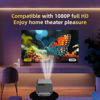 Nouveau projecteur LED intelligent P20 Android 13.0 WiFi 6 Full HD 1080P 4K avec mise au point automatique, portable, 350 lumens, haut-parleurs intégrés pour la maison