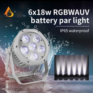 Luz LED Par Inalámbrica para Exteriores, Resistente al Agua, con Batería, 6x18w RGBW UA DMX - Product Image 2
