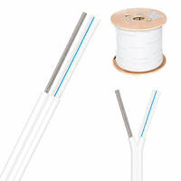 Kabel Drop FTTH 1 Core GJYXFCH FRP Self-Supporting Kekuatan Tarik Tinggi Putih/Hitam Tersedia Stok Besar Alchuang untuk Luar Ruangan